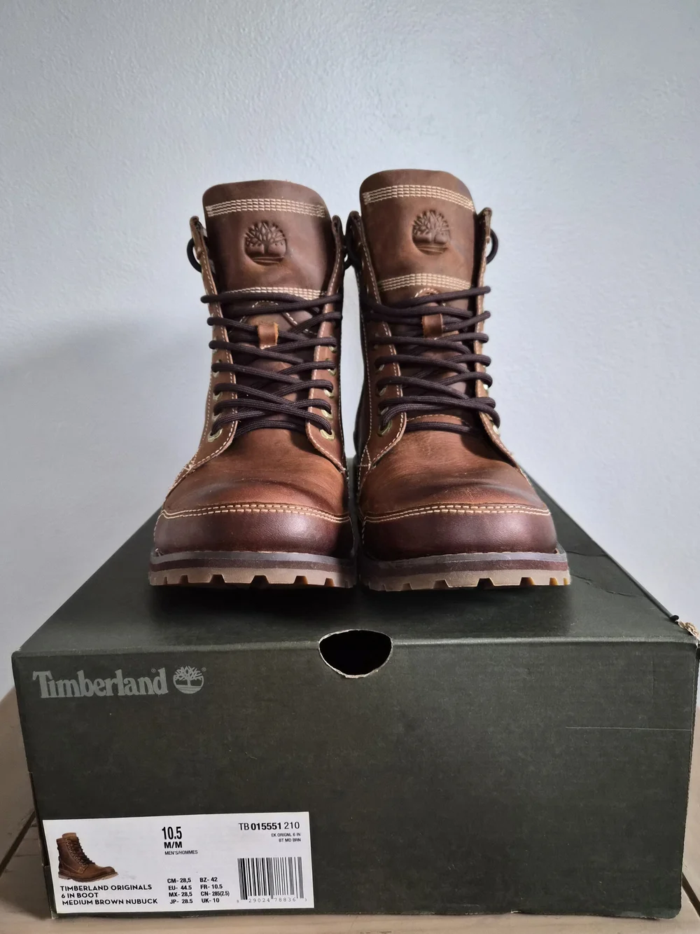 Men's Brown Lace-Up Work Boots